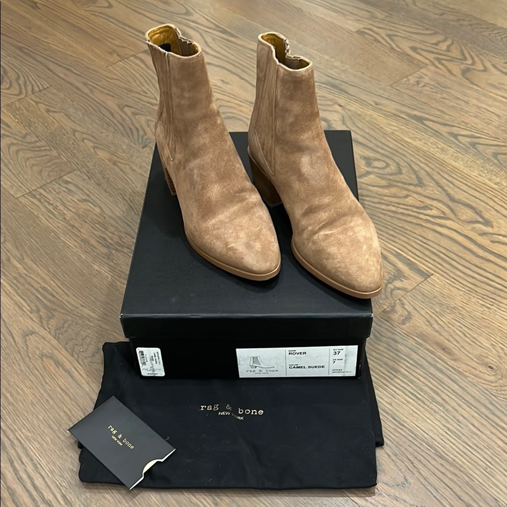 Rag & Bone rover Suede Boots - Tan